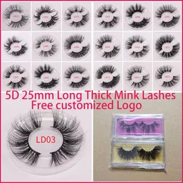 5D 25mm cílios longos espessos 3d mink cílios artesanais cuidados posti cílios maquiagem olho maquiagem ld series 15 estilos