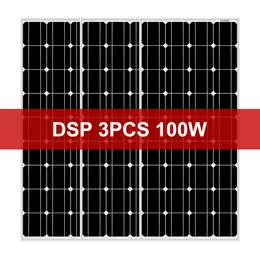 Dokio 18V 100W Rigid Solar Panel Kina 18V Monokristallin Silikon Vattentät Solpanel Laddning 12V # DSP-100m