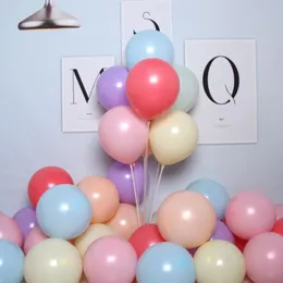 10 cal Multi Color Macaron Latex Balloons Party Dekoracji Pastelowe Cukierki Helu Balon Wedding Birthday Party Baby Shower Decor Prezent