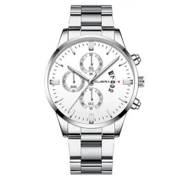 Men's Fashion Casual Watch 845 Steel Band Automatic Calendar quartz watches