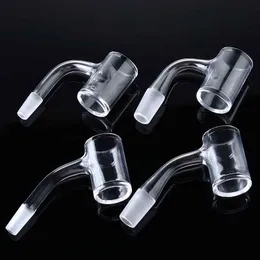 Banger Clear Quartzs chanfrado Terp borda de laminagem novo Bubbler de vidro de unha CARB 10mm 14mm Male Ponto totalmente soldado Quartz Bangers Use Grade Weld FWQB 01 02