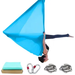 PRIOR FITNESS 6 Meters Yoga Hammock Set aerial Swing inversion Traction Device Fitness for trapeze swings Q0219