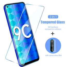 2IN1 gehärtetes Glas für Honor 10 20 30 9 20 10 lite pro Kameraobjektiv-Displayschutz für 7A 8A 9A 6C 7C