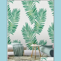 Tapety Wallpapers Décor Home Ogród Wallpape 117.7in x 232in Nowoczesny Stripe Peel and Stick Wallpaper Herringbone Zielony White Vinyl samoprzylepny D