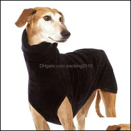 Hundkläder levererar husdjur hem trädgård s-5xl greyhound kläder vinter hösten turtleneck kappa jacka farao hound great dane plover för medi