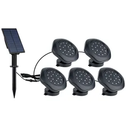 RGB Solar Spotlight Undervattensljus 2/3/5 Lampor Swimmingpool IP68 Lanscape Lawn Lamp