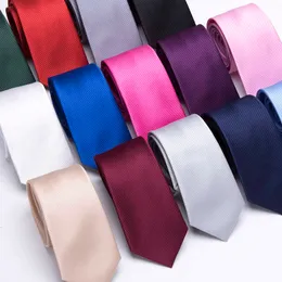 Homens laços cor sólida 6cm laço magro gravata homens de negócios do casamento bowtie masculino jacquard jacquard gravata inglaterra
