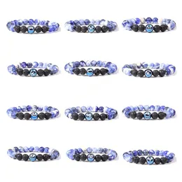 12 Zodiac Charm Strands Pulseira Constellation Sinais Pedras Beads Pulseiras Para As Mulheres Homens Casal Horóscopo Moda Aniversário Presentes