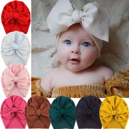2021 European and American autumn baby hat accessories Indian knitted children's bow headgear