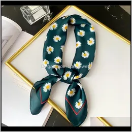 Wraps Hats, Rękawiczki Aessories2021 Silk Square Szalik Drukuj Moda Szal Kobieta Head Neckerchief Lady Torba Szaliki Bandana Kobiety Footard Aesso