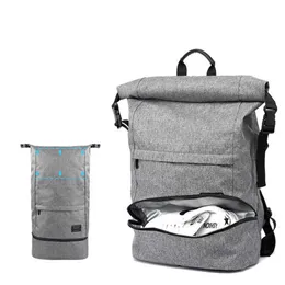 Duży Rolltop Athletic Bag wielofunkcyjny fitness Femme Sport Travel Plecak Yoga Mat Akcesoria Gym Mężczyźni Sneaker Q0705