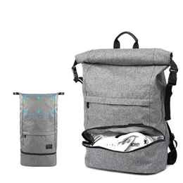 Large rolltop athletic bag multifunctional fitness femme sport travel backpack yoga mat gym accessories men sneaker Q0705