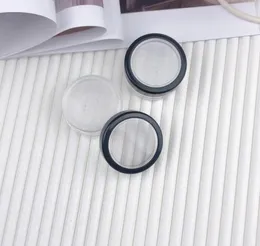 10ML 10G perfume bottle Portable Empty Clear Box Case Container with Sifter and Black Screw Lid Loose Powder Jar Pot