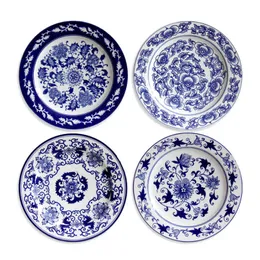 Jingdezhen Ceramics European-style Foreign Trade Mediterranean Blue And White Porcelain Decoration Plate Wall Living Room