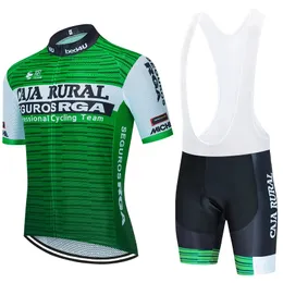 Caja Rural Cycling Jersey 2022チームサマーサイクリング衣料品速乾燥セットレーシングスポーツMTB自転車Jerseysバイクユニフォームマイヨットシクリスコ