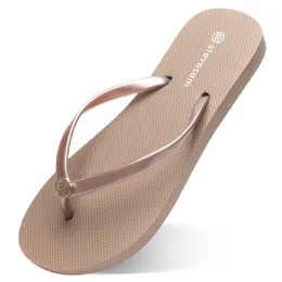 Gai 2021 Summer Flip Flops Women Flat مع Searside Glazed Blue Beach Slippers غير رمال رمال رمادية رمادية أبيض تجارة خارجية