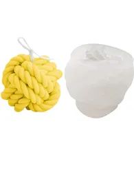 Craft Tools Silicone Candle Mögel Woolen Ball Form för tårta Dekor Resin Ornaments DIY Wax Soap gör handgjorda konsthantverk KDJK2202