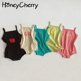 Summer baby jumpsuit climbing suit halter vest triangle thin Korean goods children's wear clothes girl 210702