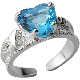 Rosa kärlek ädelsten 925 sterling silver ring kvinnlig 2021 ny stil nisch mode ljus lyx romantiska utsökta smycken