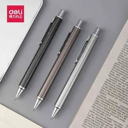 Kalın Metal Deli S127 Basın Hareketli İmza Yazma Siyah Mürekkep 0.5mm Kırtasiye Kalem Jel Kalemler Okul için 210330