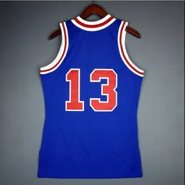 Пользовательские мужчины Молодежь Женские винтажные Wilt Chamberlain Mitchell Ness 66 67 College Basketball Jersey Size S-4xl или пользовательский