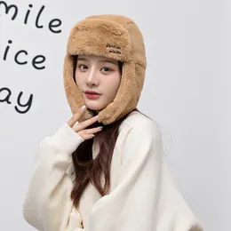 Women's Winter Faux Fur Bomber Hats Keep Warm Windstop Thick Bomber Caps Female Outdoor Winter Warm Caps