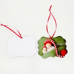 DIY Custom Christmas Decorations Party Supplies MDF Sublimation Blank Hängande prydnad för jul dubbelsidig kan vara