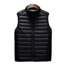 Aiwetin Mens Jacka Ärmlös Vest Vinter Mode Man Bomull - Padded Vest Coats Män Stativ Krage Tjocken Västarkläder 211104