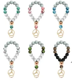 Newkey Anel Silicone Bead Pulseira Festa Favor Borboleta Beads Camuflagem Pulseira Pulseira Chaveiro Impedir Braceletes EWB7731