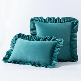 Cushion/Decorative Pillow NOIRE Soft Suede Cushion Cover Ruffle Bedroom Sofa Decorative Cases 30X50Cm/45X45Cm/Pillow