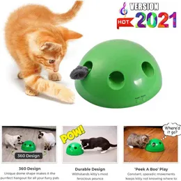 Electric Pet Funny Cat Fack Training Toy Scratch Device Mouse Interactive Pusselspel Spännande 211122