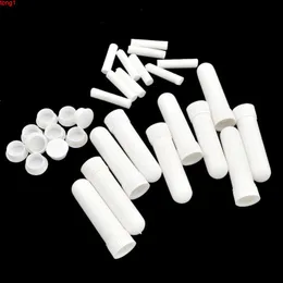 200Pcs/set Empty White Plastic Blank Nasal Aromatherapy Inhalers Tubes Sticks With Wicks For Essential Oil Nose Containergood qty