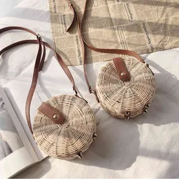 HBP Non-Brand Bag Woven women's round travel and holiday beach straw single shoulder sling rattan sport.0018
