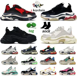 2021 Paris Brand Triple S Mäns Kvinnors Casual Skor Luxurys Designers Dad Platform Sneakers För Män Kvinnor Svart Vit Vintage Boots Tennis Trainers