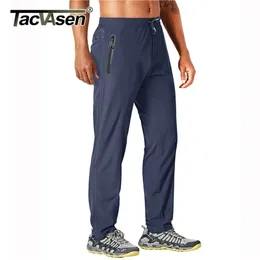 Tacvasen Outdoor Pants Män Snabbtork Straight Running Vandringsbyxor Elastisk Lätt Yoga Fitness Exercise Sweatpants Joggers 210714