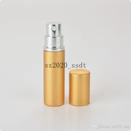 500pcs 5ml matte flathead alumínio anodizado perfume tubo perfume spray garrafa subengarrafamento garrafa de cuidados de saúde pode ser personalizado