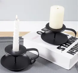 Iron Taper Candle Holder, Svart Ljusstakehållare Insensiva Stativ, Bröllop, Dinning, Party Dekorationer RRE10978