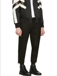Men's Pants Spring Business Korean Version Of Young Slim Pencil Solid Color Side Zipper Nine Split