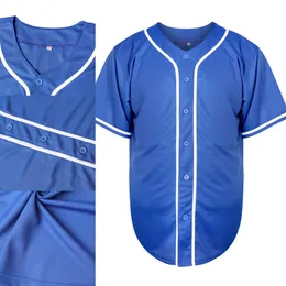 2021-22 Blank Blue Baseball Jersey Full Embroidery High Quality Custom your Name your Number S-XXXL Men Women Youth