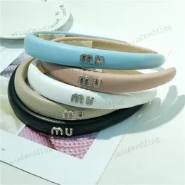 Metal Letter Headdress Solid Color Headband Simple Thin Edge Sponge Head Hoop Indoor Outdoor Versatile Hair Band