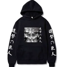 Attack On Titan Hoodie Casual Pullover Cute Manga Eren Yeager Hoodies Men Women Y211118