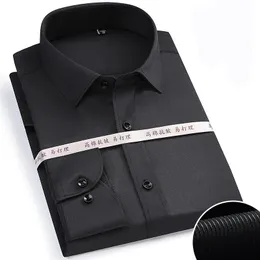 Black Shirts Men Long Sleeve Casual Mens Shirt Spring Twill Business Work Chemise Homme Wedding Non Iron Dress Camisas 8+Choose 210524