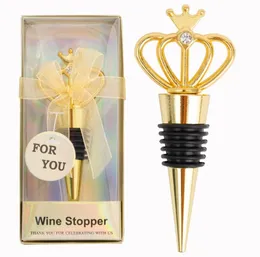 Diamant Crown Wine Stopper Silver Stoppers Hem Kök Bar Verktyg Metal Seal Stoppers Bröllop Gästgåvor Sn6282