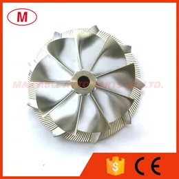 K16 49.55/67.00mm 9+0 Blad Omvänd prestanda Turboladdare Turbo Billet Compressor Wheel/Aluminium 2618/Milling Wheel For Patron/CHRA/Core