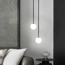 Pendant Lamps You Mei Simple Single Head Bedroom Bedside Dining Room Small Chandelier Personality Creativity Nordic Postmodern Bar Lighting