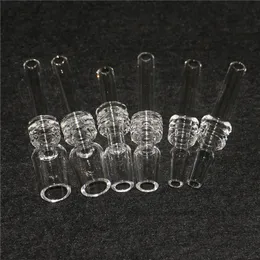 Hookahs 10mm 14mm 18mm Quartz Tips Dab Straw Drip Tip For Smoking Glass Water Bongs mini silicone nectar