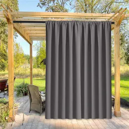 NICETOWN 11 Cores Ao Ar Livre Cortina Drape Blackout Luz Bloqueio Fade Resistente Com Gromet Ferrugem à Prova de Porchbeachpatio 210712