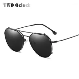 Sunglasses TWO Oclock Ultra-light Prescription Myopia Ladies Women Polarized Clip On Glasses Frame Polar Optics 2 In 1 Z171971