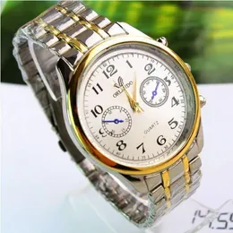 Wristwatches Luxury Men's Business Watches Orlando Watch Fashion Men Stainless Steel Quartz Regalos Para Hombre Stocks