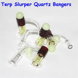 Smoking Nail 20mm Quartz Terp Slurper Completamente saldato Narghilè banger con parte superiore smussata Domeless Artwork Spin Terps Vacuum